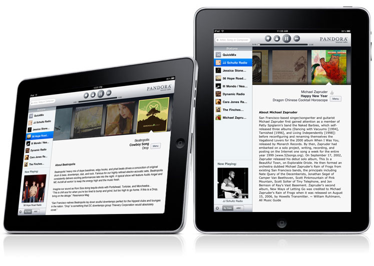 NPR, Pandora ready for iPad - Radio Survivor